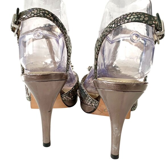 Antonio Melani Silverstone Embellished Heels T-Strap 6.5 Shoes Formal Open Toe - Picture 5 of 8